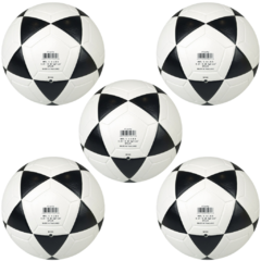 KIT - 5 Bolas Oficiais de Futevôlei • Mikasa FT-5 • Branca/Preta - Brazuca Sports
