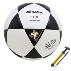 Bola Oficial de Futevôlei • Mikasa FT-5 Branca/Preta + Bomba para Encher Bola - comprar online
