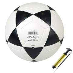 Bola Oficial de Futevôlei • Mikasa FT-5 Branca/Preta + Bomba para Encher Bola - Brazuca Sports