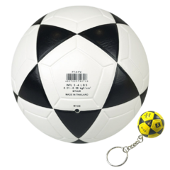 Bola Oficial de Futevôlei • Mikasa FT-5 Branca/Preta + Chaveiro Mikasa FT-5 - Brazuca Sports