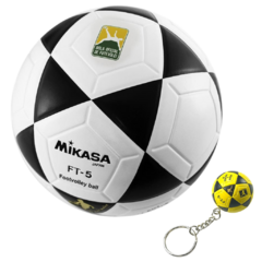 Bola Oficial de Futevôlei • Mikasa FT-5 Branca/Preta + Chaveiro Mikasa FT-5 - comprar online