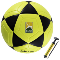 Bola Oficial de Futevôlei • Mikasa FT-5 Amarela/Preta + Bomba para Encher Bola - comprar online