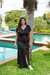 Blusa preta plus size com gola v