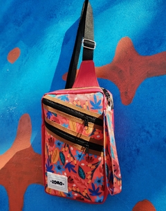 Bandolera Awka (estampa Flores en rojo)