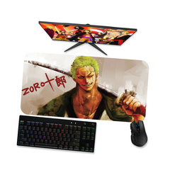 Mouse pad gamer One piece Zoro 1 - Mousepad onepiece 90x40 80x40 60x40 70x30 - loja online