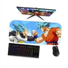 Mouse pad gamer Dragon Ball - Goku Blue vs Vegeta Blue 1 - Mousepad 90x40 80x40 60x40 70x30 - loja online