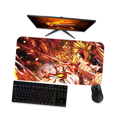 Mouse pad gamer Demon Slayer Kimetsu no Yaiba Kyojuro Rengoku 3 - Mousepad 90x40 80x40 60x40 70x30 - loja online
