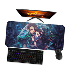 Mouse pad gamer Demon Slayer Kimetsu no Yaiba Inosuke Nezuko e Tanjiro 3 - Mousepad 90x40 80x40 60x40 70x30