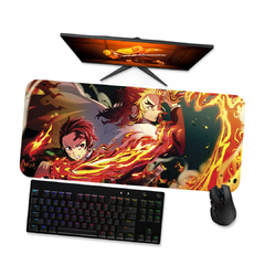 Mouse pad gamer Demon Slayer Kimetsu no Yaiba Tanjiro Rengoku 1 - Mousepad 90x40 80x40 60x40 70x30