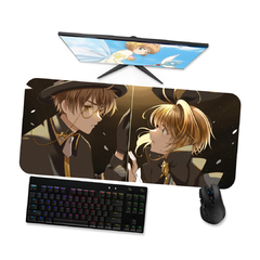 Mouse pad gamer Sakura Cardcaptor Kinomoto e Syaoran 1 - Mousepad 90x40 80x40 60x40 70x30