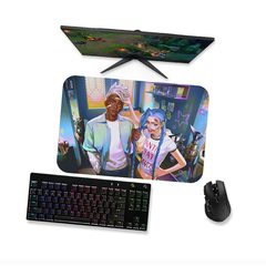 Mouse pad Arcane Ekko e Jinx 1 - League of legends Mousepad Gamer - Mousepad 90x40 80x40 60x40 70x30 na internet