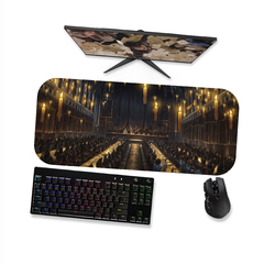 Mouse pad Gamer Harry Potter Horgwarts Sala Principal 1 - Mousepad Gamer 90x40 80x40 60x40 70x30 - loja online