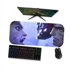 Mouse pad gamer Arcane Jinx e Vi 3 - Mousepad 90x40 80x40 60x40 70x30 - loja online