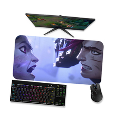 Imagem do Mouse pad gamer Arcane Jinx e Vi 3 - Mousepad 90x40 80x40 60x40 70x30