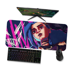 Mouse pad Arcane Jinx 10 - League of legends Mousepad Gamer 90x40 80x40 60x40 70x30 - comprar online