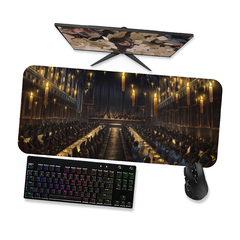 Mouse pad Gamer Harry Potter Horgwarts Sala Principal 1 - Mousepad Gamer 90x40 80x40 60x40 70x30 - comprar online