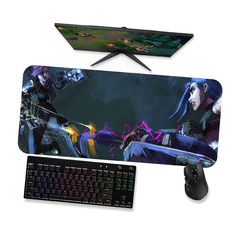 Mouse pad gamer Arcane Jinx e Vi 4 - Mousepad 90x40 80x40 60x40 70x30 - comprar online