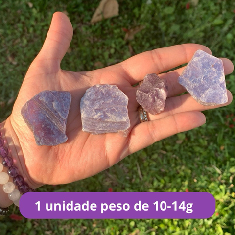 Lepidolita Roxa Extra - Mica Roxa Alta Qualidade - 1 pedra de 10-14g