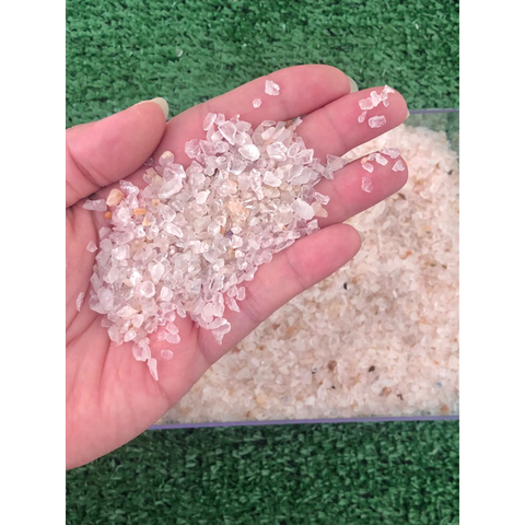 Quartzo Rosa em mini Cascalho - Saquinho de 100g