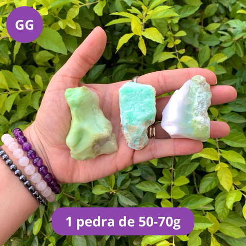 Crisoprasio Pedra Bruta Cristal Natural - GG (unidade)