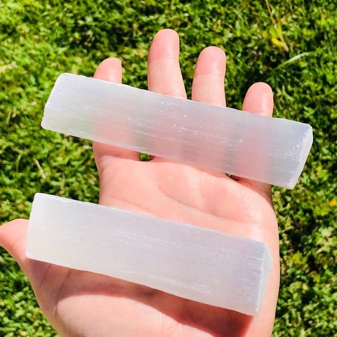 Selenita Bastão Bruta Pedra Natural - Cristal da Limpeza espiritual - GG (Unidade)