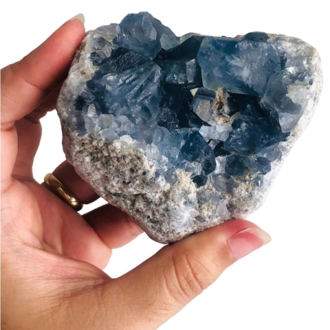 Cristal de Celestita Pedra Natural