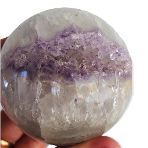 Bola de Cristal Esfera de Geodo com Pontas de Ametista
