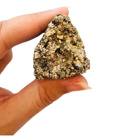 Pirita Pedra Cristal Bruta - Prosperidade e Abundância - GG (Unidade)