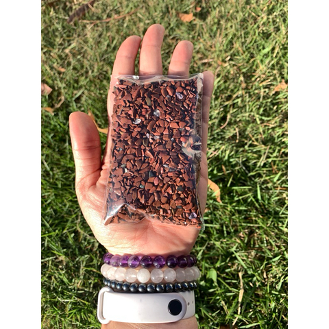 Jaspe Vermelha em mini Cascalho - Saquinho de 100g