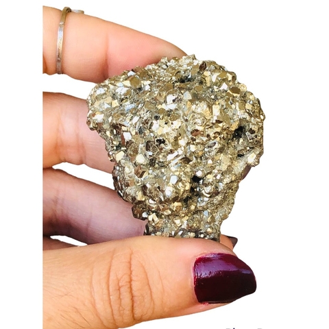 Pirita Pedra Cristal Bruta - Prosperidade e Abundância - F8(81gramas)