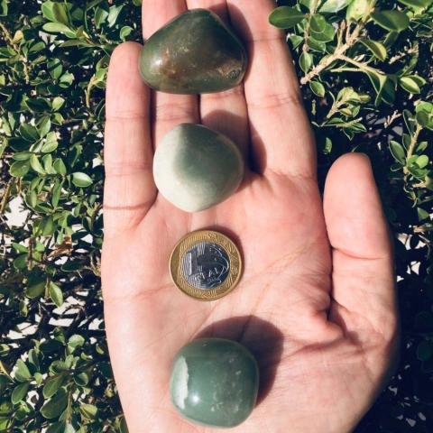 Quartzo Aventurina Verde Cristal Pedra Rolada Natural - G (Unidade)