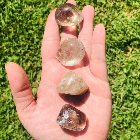 Citrino Rolado verdadeiro Pedra natural (Não é Ametista Queimada) - G