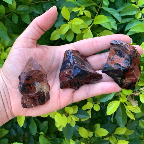 Obsidiana Mogno Importada Bruta Cristal Pedra Natural - M (Unidade) 41-60g
