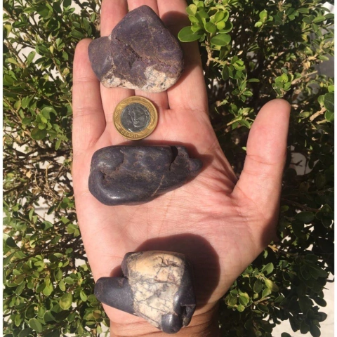 Purpurita Pedra Rolada Cristal Natural - XXG (Unidade)