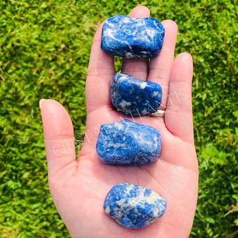 Sodalita Cristal Pedra Natural Rolada - G (Unidade)