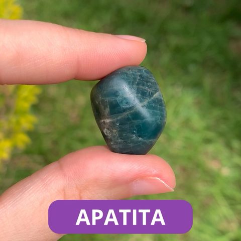 Apatita Azul Pedra Rolada Cristal Natural