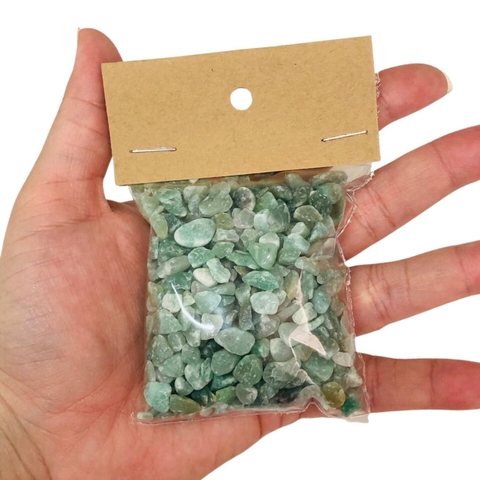 Quartzo Verde em cascalho - Saquinho de 100g
