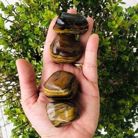 Olho De Tigre Pedra Rolada Cristal Natural - GG (Unidade)