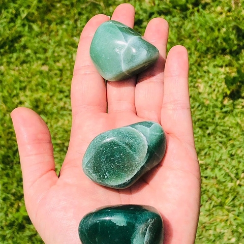 Quartzo Verde Cristal Pedra Rolada Natural - GG (Unidade)