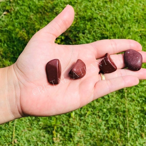 Jaspe Vermelho Cristal Pedra Rolada - P (Unidade)