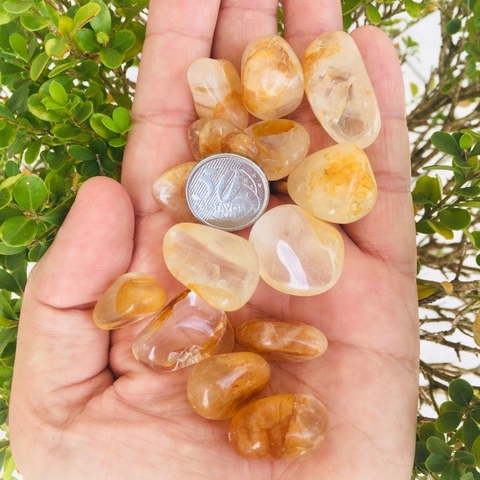 Quartzo Hematoide Cristal Pedra Natural Rolado - P (Unidade)
