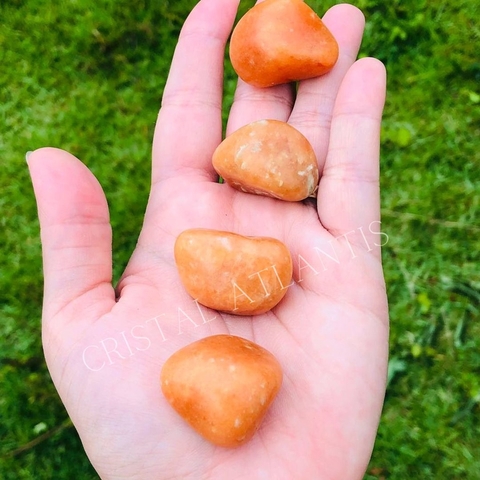 Calcita Laranja Pedra Natural Cristal Rolado - M (Unidade)