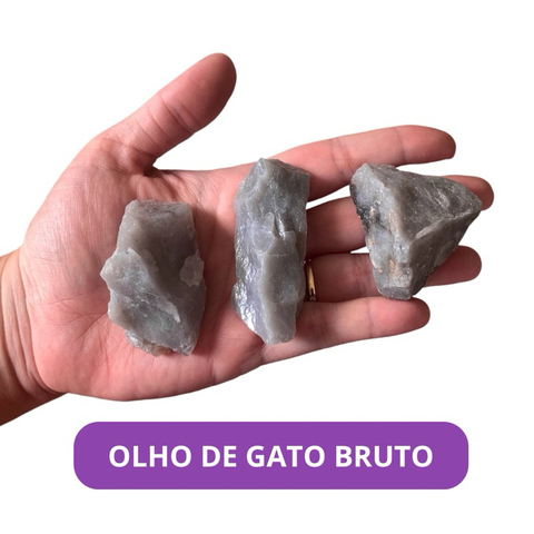 Olho de Gato Cristal Pedra Bruta Natural