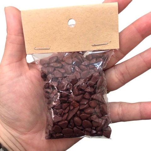 Jaspe Vermelho em Cascalho - Saquinho de 100g