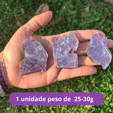 Lepidolita Roxa Extra - Mica Roxa Alta Qualidade - 1 pedra de 25-30g