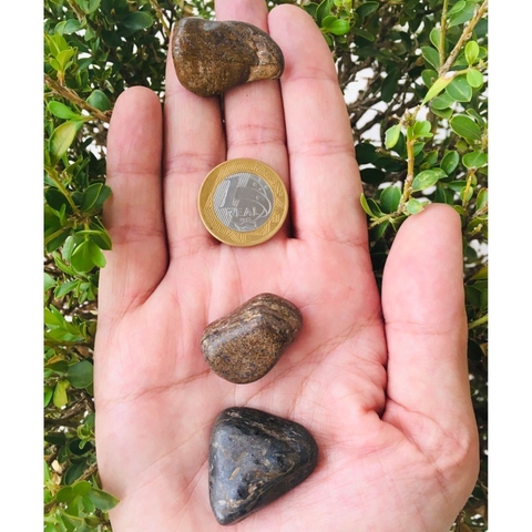 Bronzita Cristal Pedra Rolada Natural - M (Unidade)