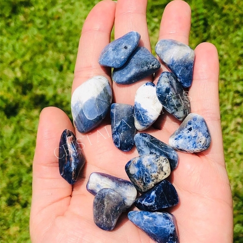 Sodalita Cristal Pedra Natural Rolada - P (Unidade)