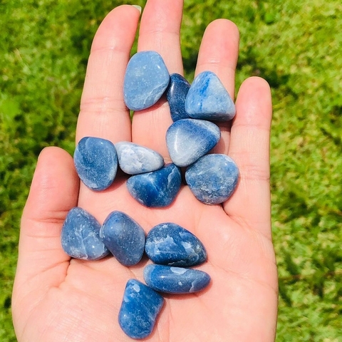 Quartzo Azul Cristal Pedra Rolada - P (Unidade)