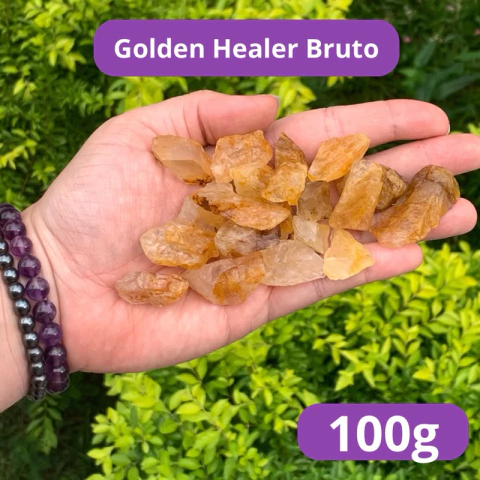 Golden Healer Bruto 100g – Quartzo-Hematóide