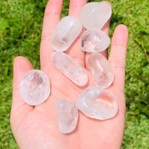 Quartzo Transparente Branco Cristal Pedra Rolada - M (Unidade)